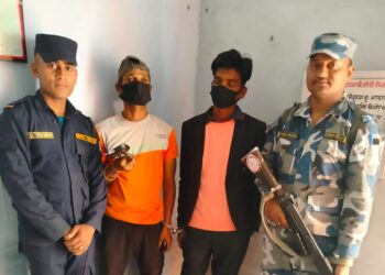 मधेश प्रदेश : अमेरीकन र चाइनिज पेस्तोलसहित दुई युवक प्रहरीको फन्दामा