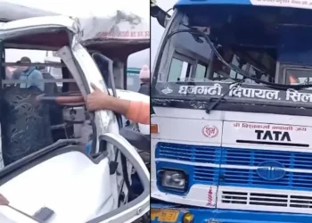 कैलालीमा बस र म्याजिक ठोक्किँदा ९ जना घाइते