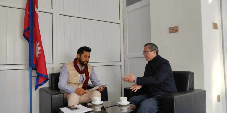 रास्वपा सभापति र चिनियाँ राजदूतबीच भेट