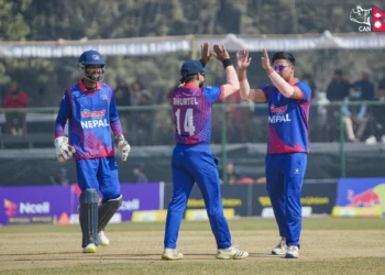 नेपालविरुद्धको तेस्रो खेलमा क्यानडाको ३५ ओभरमा ४ विकेट गुमाएर १२८ रन