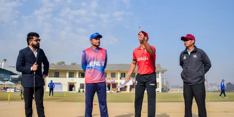 क्यानडा–११ विरुद्ध नेपाल ‘ए’ टोलीले पहिले ब्याटिङ गर्ने