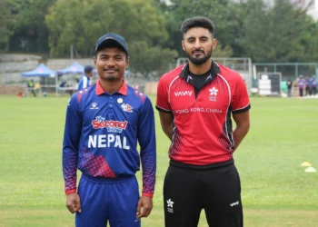 १० ओभरमा हङकङले बनायो २ विकेटको क्षतिमा ८४ रन