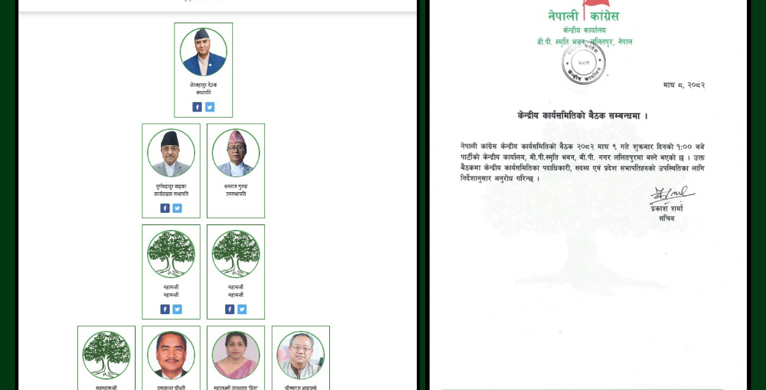 देउवा समूहको प्रभाव हट्दै, कांग्रेसको सामाजिक सञ्जाल सरेको संकेत