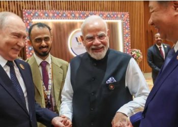 ब्रिक्स शिखर सम्मेलनमा मोदी, पुटिन र सीको ‘एकता प्रदर्शन’